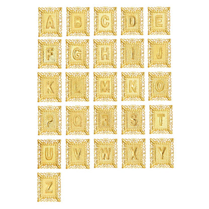 Gold Initial & Cross Necklace Set