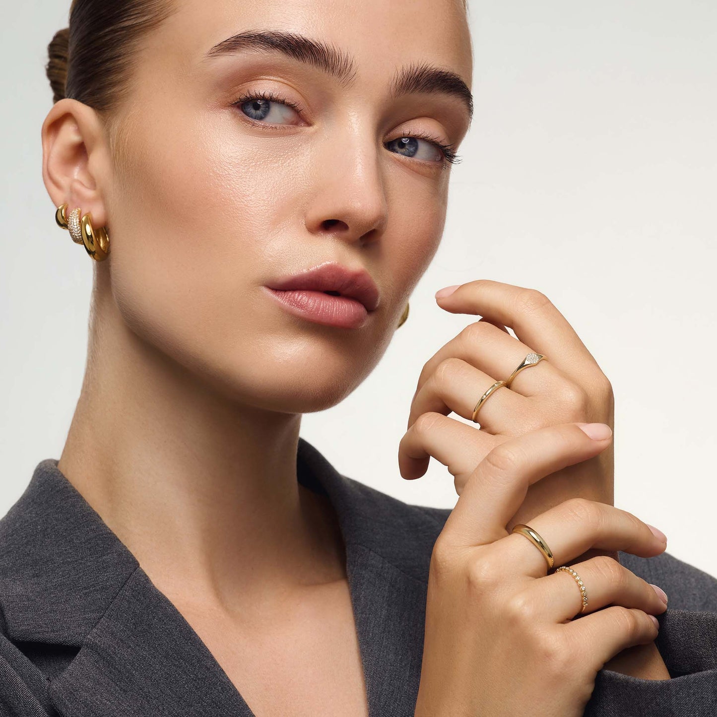 Diamond Sphere Ring | Gold
