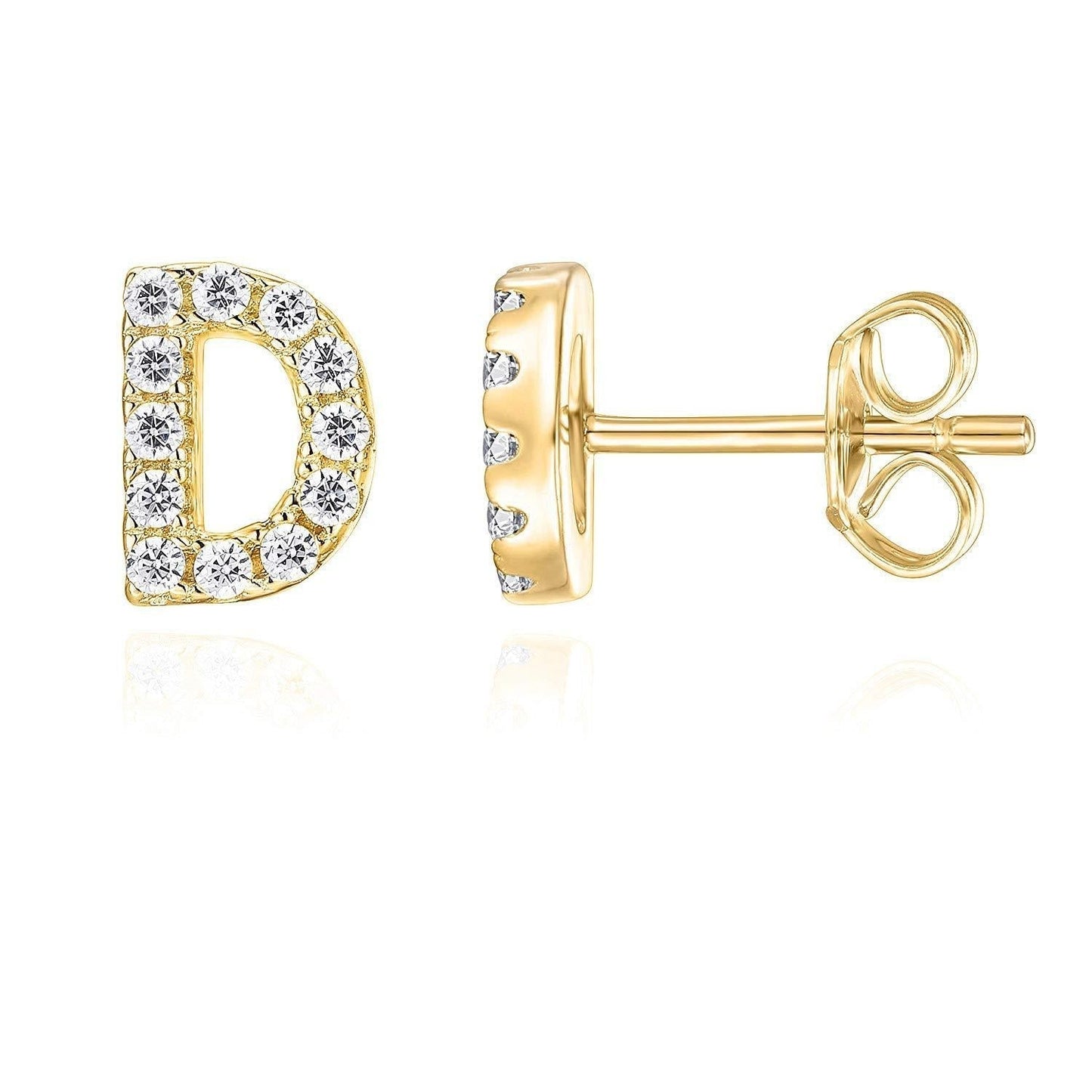 Gold Initial Earrings