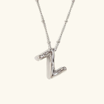 Gold Balloon Initial Necklace