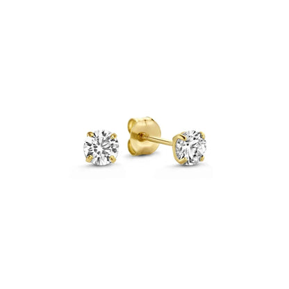 Light Blue Stone Earrings Set | Gold
